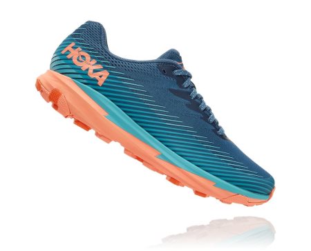 Hoka One One Torrent 2 Ženske Pohodniški Čevlji Turkizna / Koralna SI-049176B